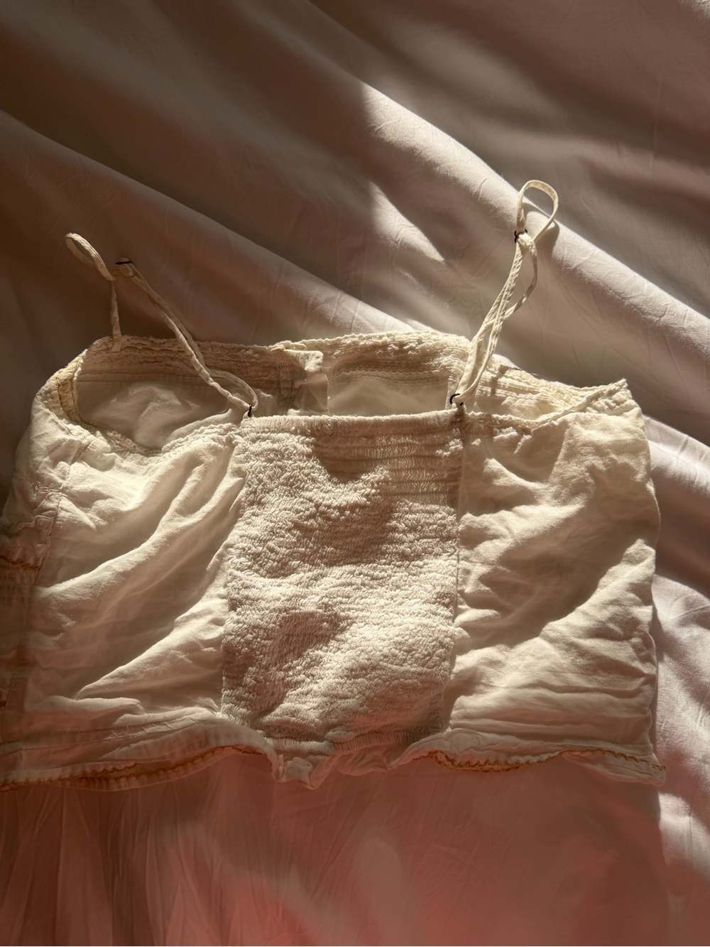 Mango Cream Ruffle Button-Front Cami - Picture 5 of 5